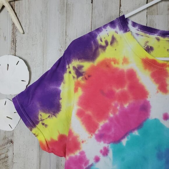 Fruit of the Loom Tye Dye Short Sleeve Tee Shirt Multicolored Medium - Picture 7 of 9